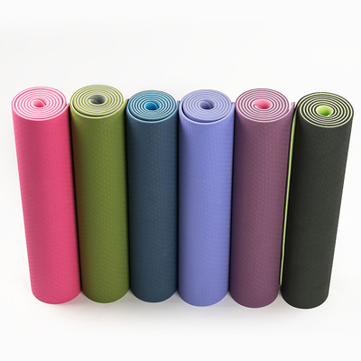 Προσαρμοσμένο ενιαίο χρώμα 6mm χαλιών γιόγκας εκτύπωσης Tpe για την ικανότητα
